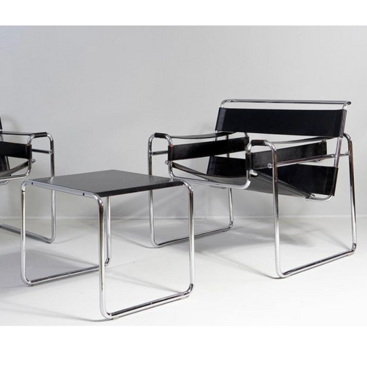 Our Favorite Pair: Wassily Style Chair and Laccio Style Table in Black, the Art of Elegance