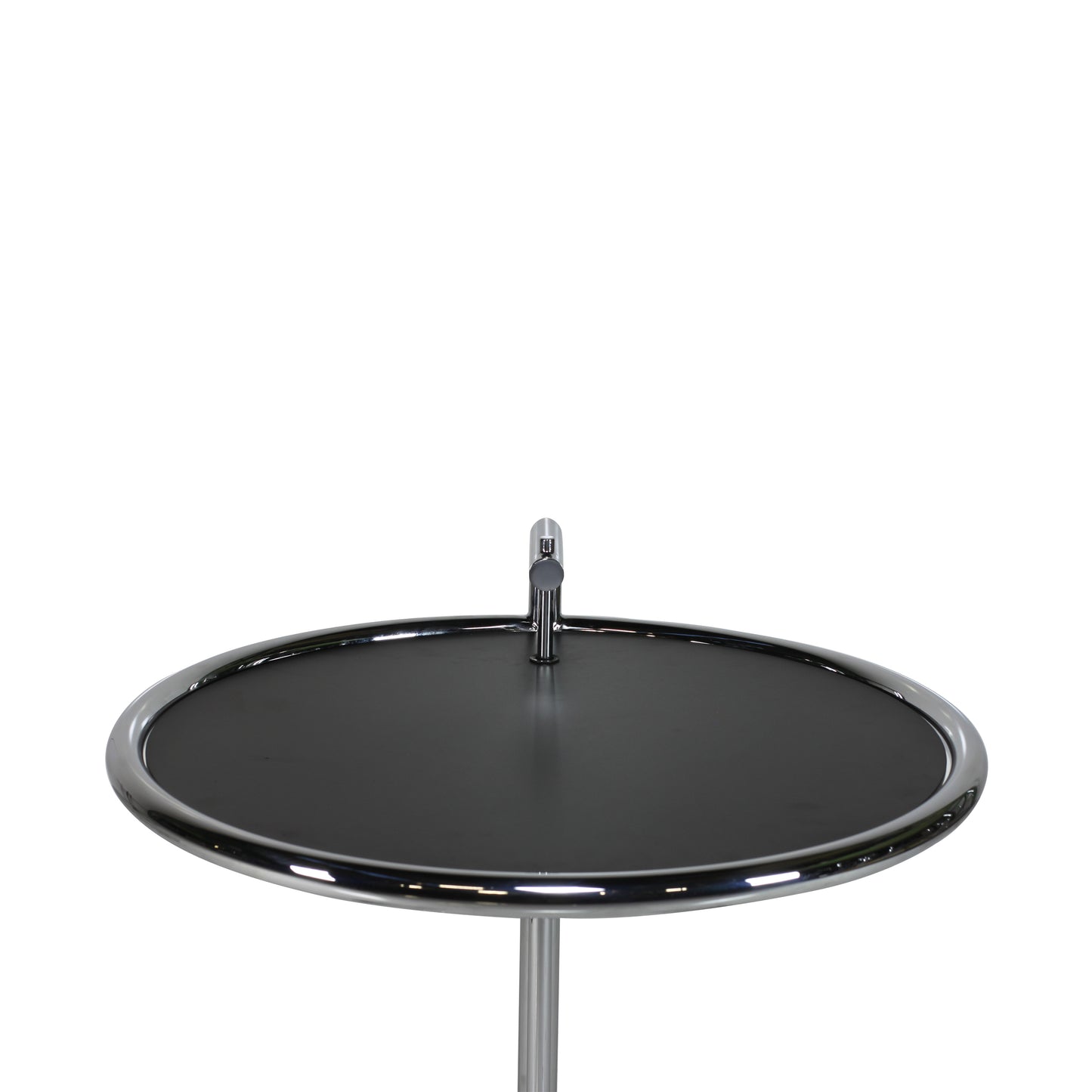 Adjustable table style | Chrome Black lacquered metal top | Side