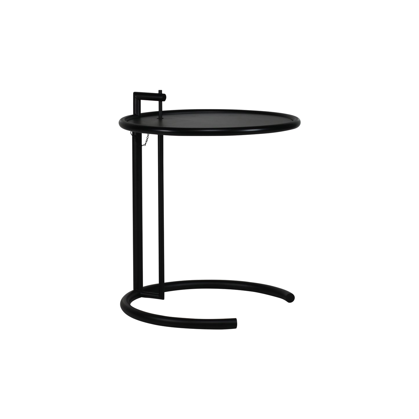 Adjustable table style | Black lacquered Black laqueredc metal top | Side