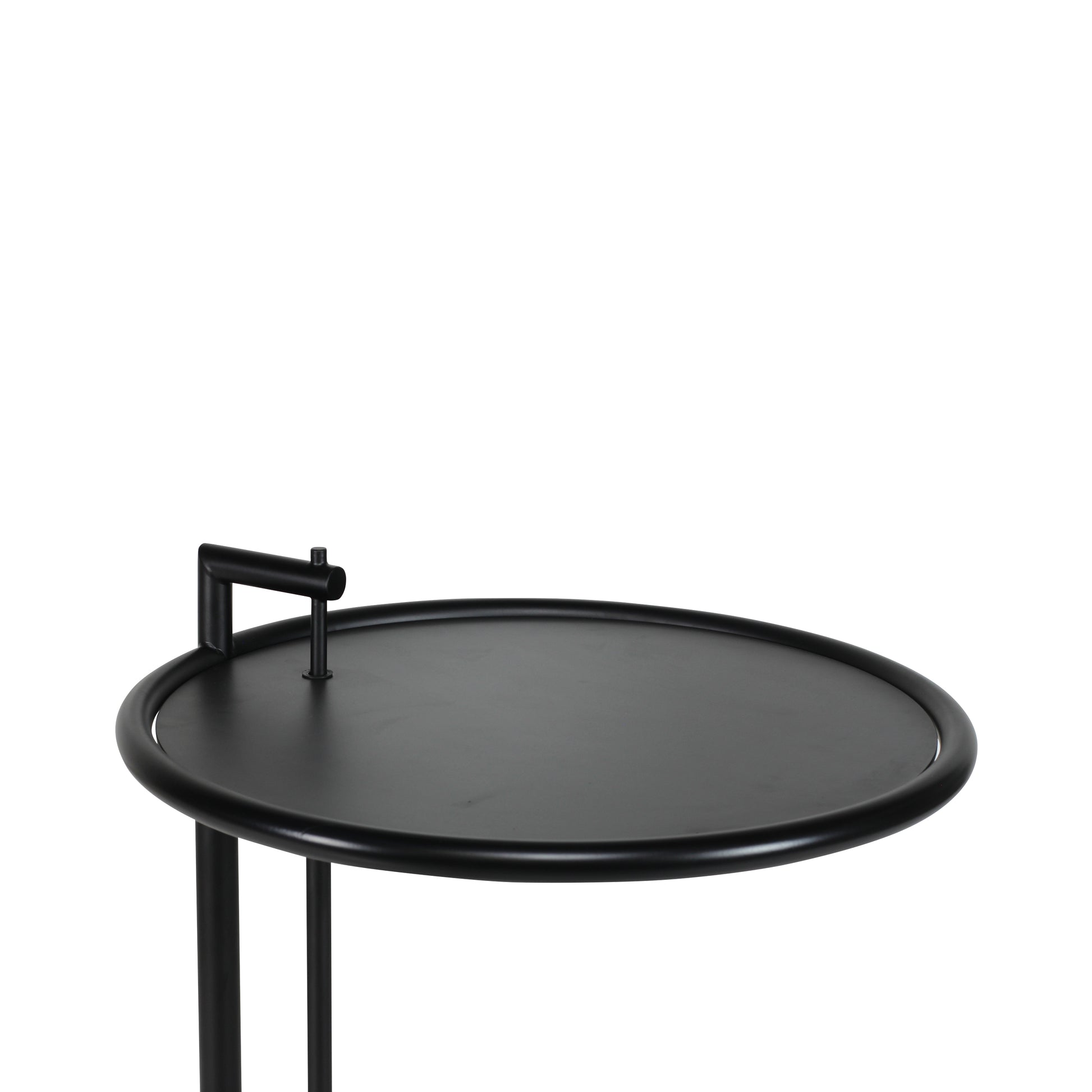 Adjustable table style | Black lacquered  Black laqueredc metal top | Side