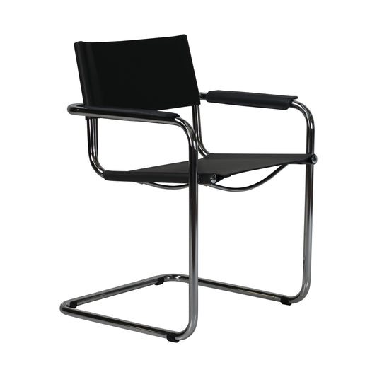Mart Stam style armchair | Black | Side