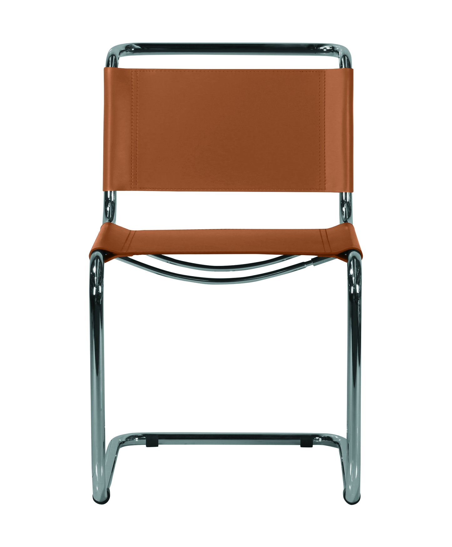 Mart Stam style Chair  | Burgundy | Front