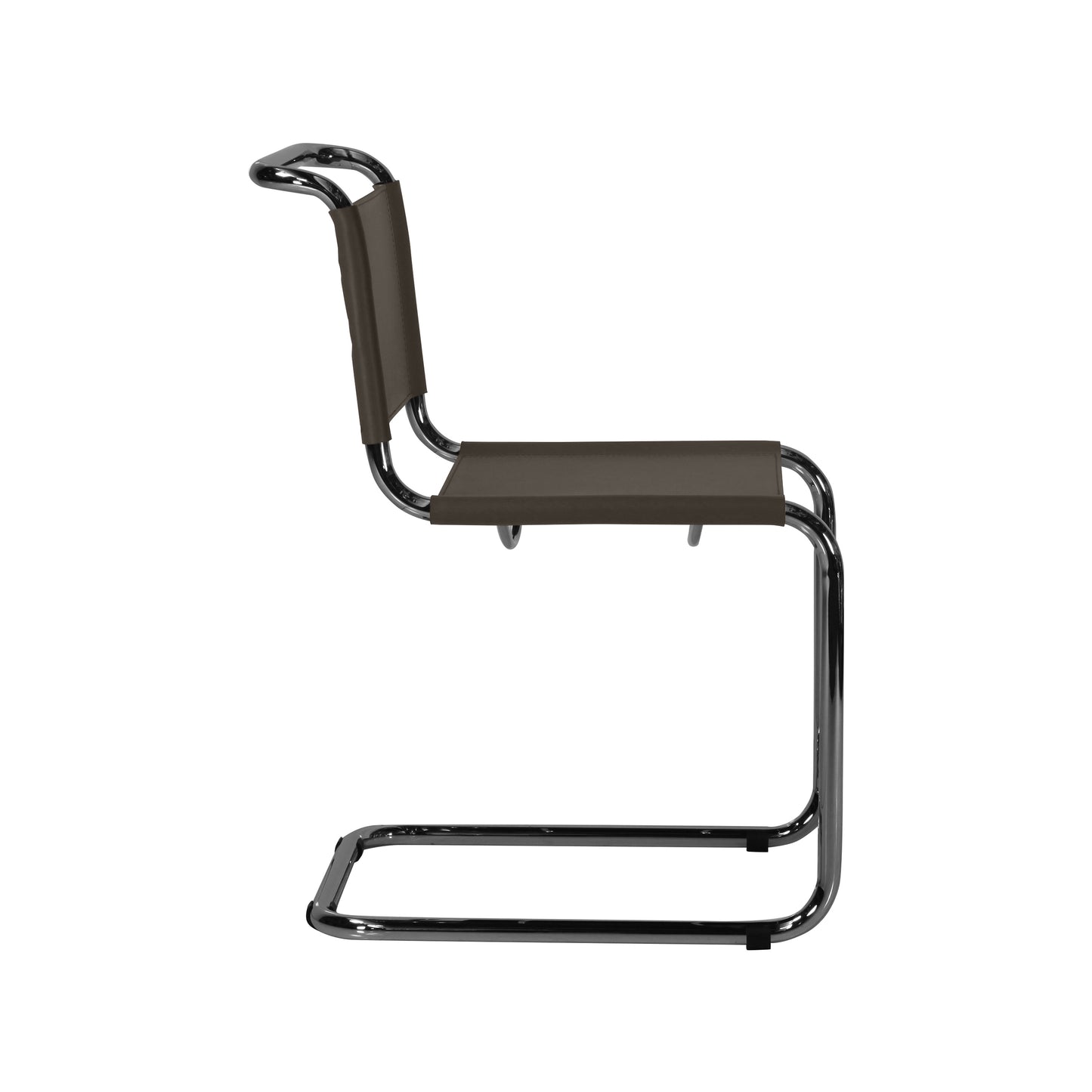 Mart Stam style Chair  | Dark Brown  | Side