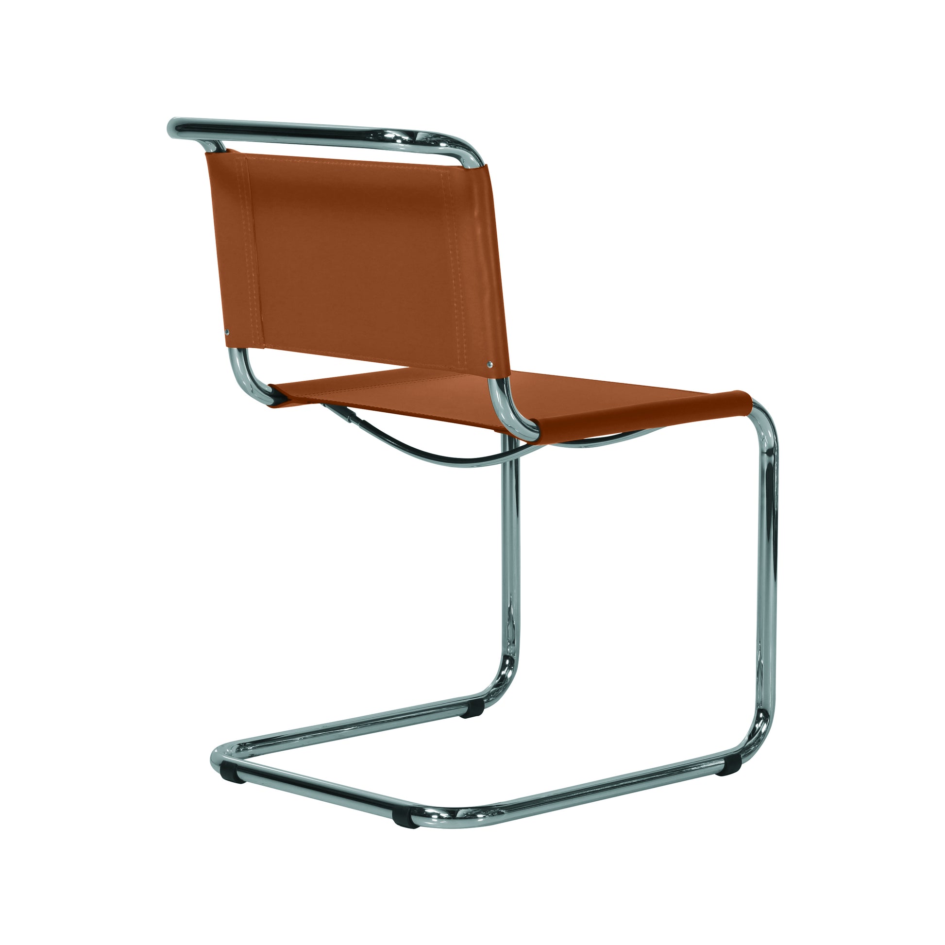 Mart Stam style Chair  | Burgundy | Side