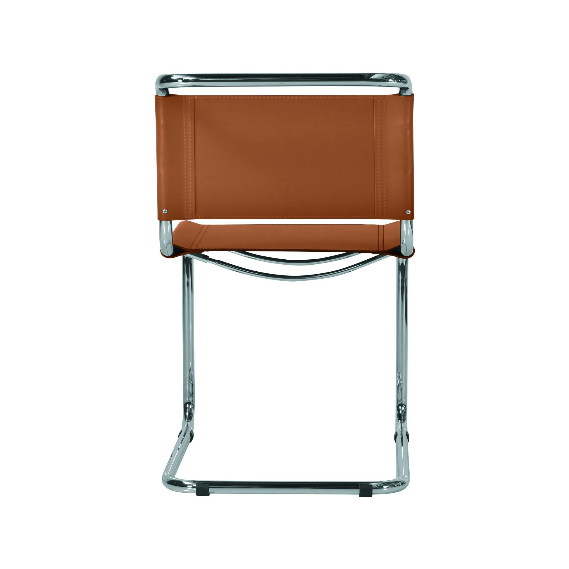 Mart Stam style Chair  | Burgundy | Side