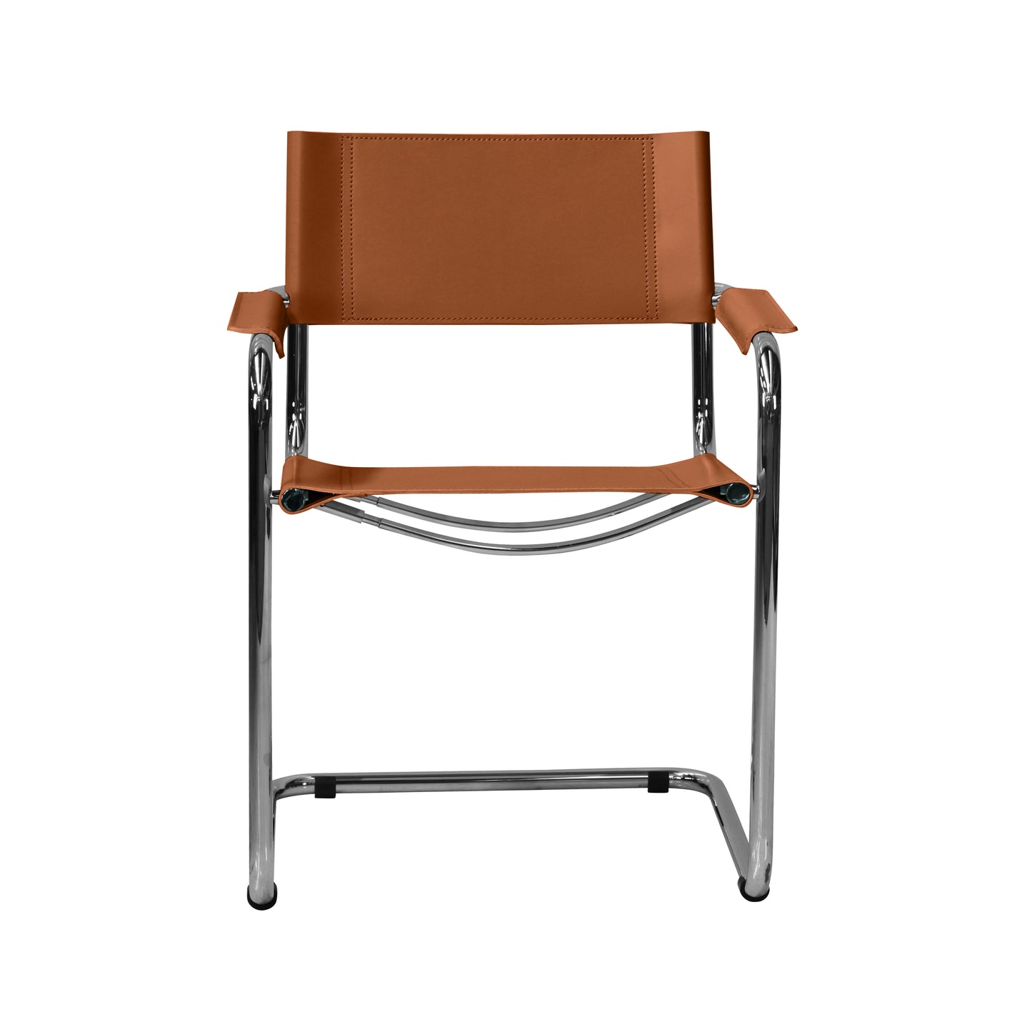 Mart Stam style armchair | Burgundy | Front