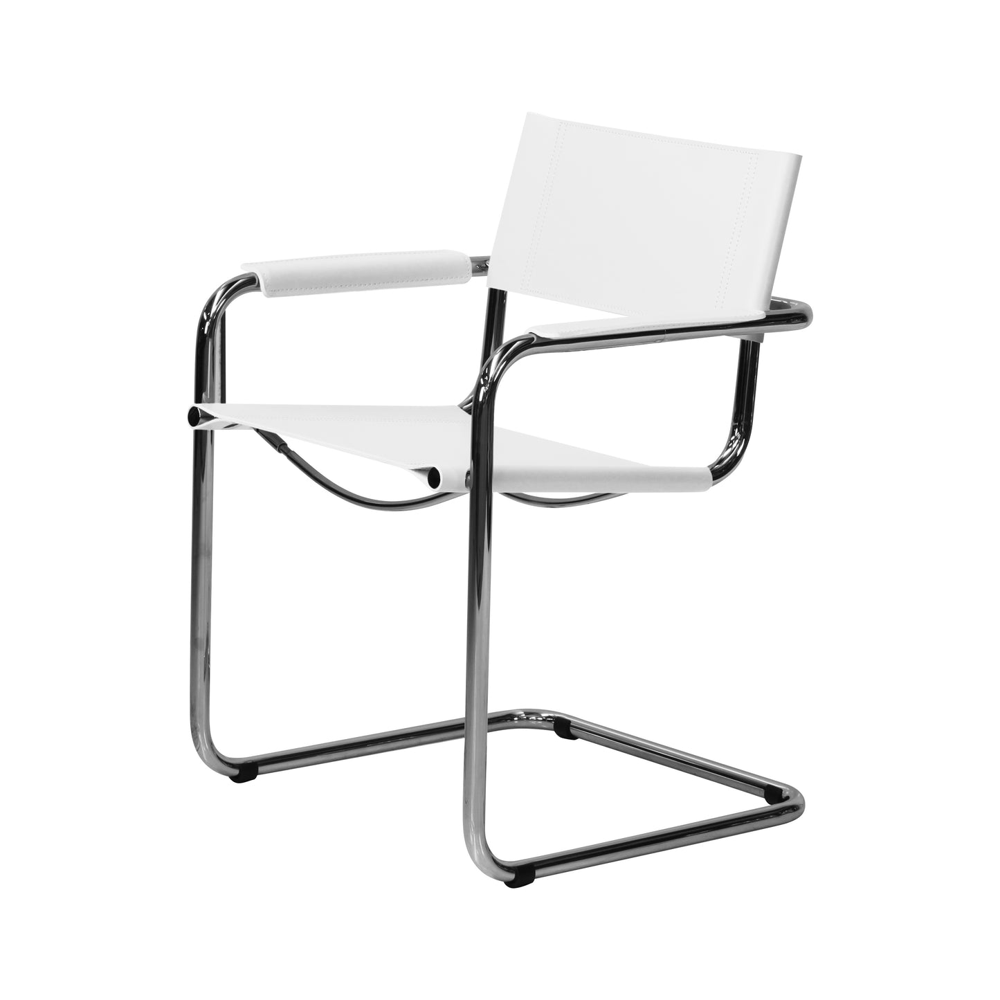 Mart Stam style armchair | White | Side