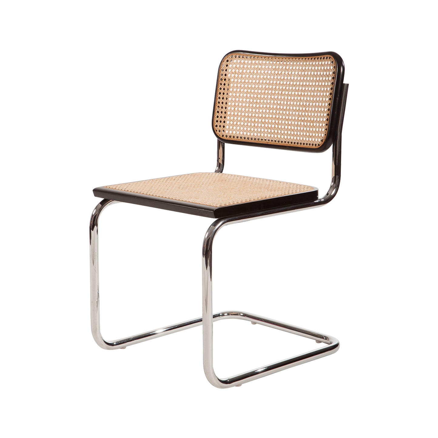 Chair cesca style |  Black lacquered wood | Side 