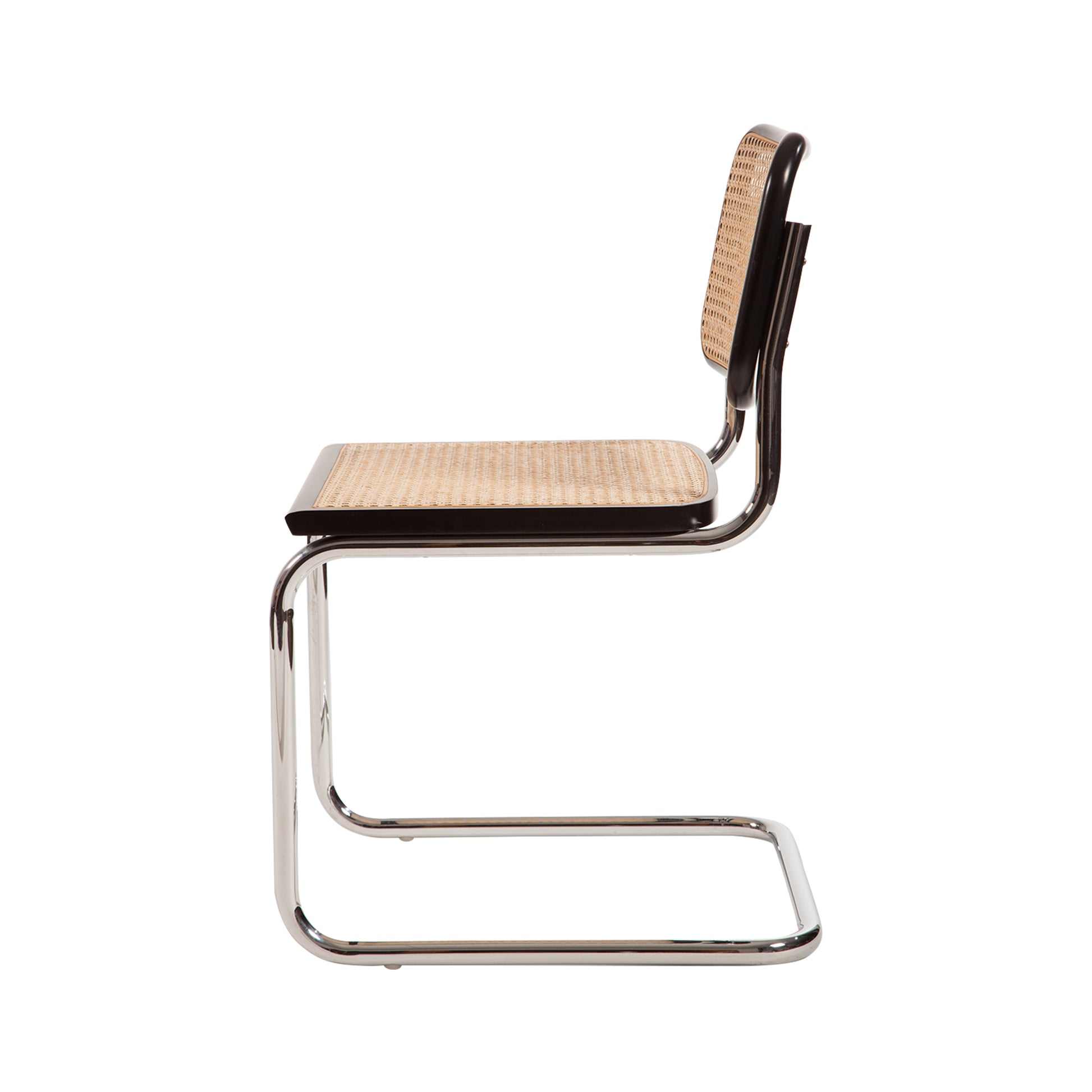 Chair cesca style |  Black lacquered wood | Side 
