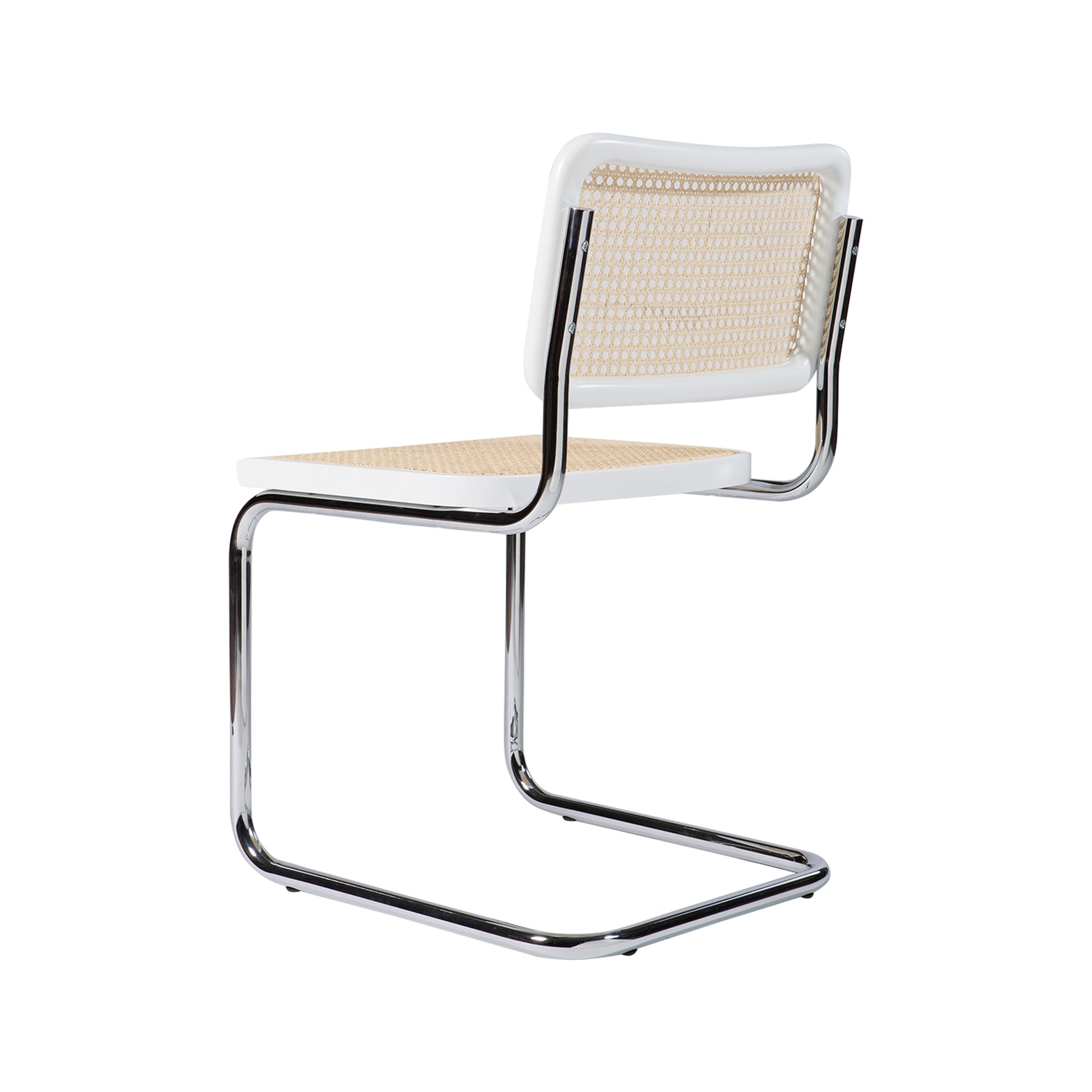 Chair cesca style |  White lacquered wood | Back 