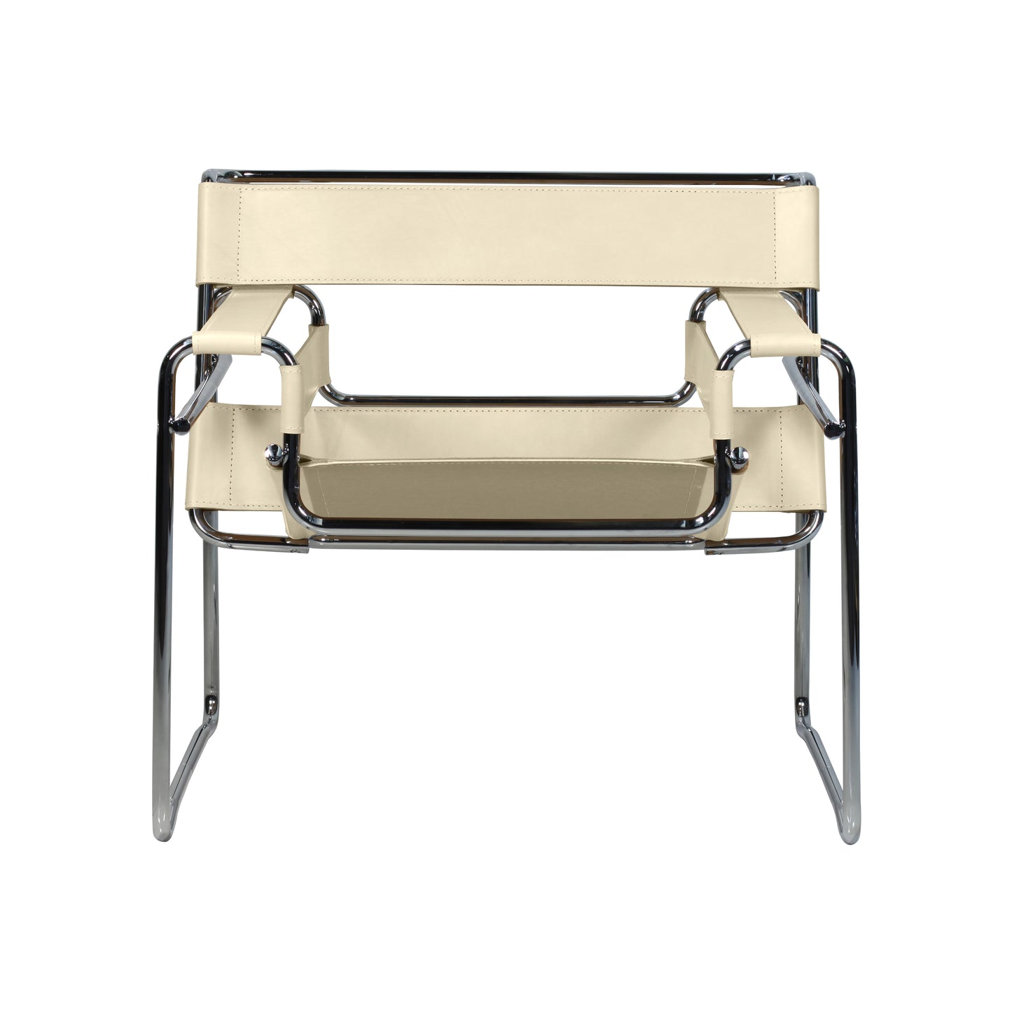 Chair wassily style | Sand Leather | Front