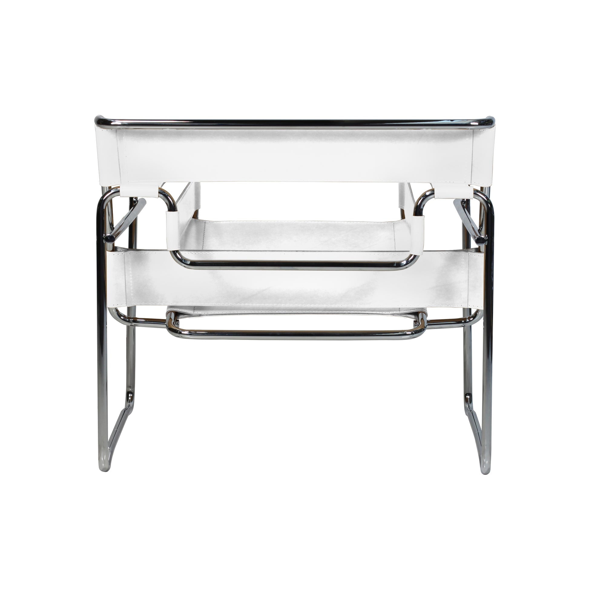  Chair wassily style | White  Leather | Back