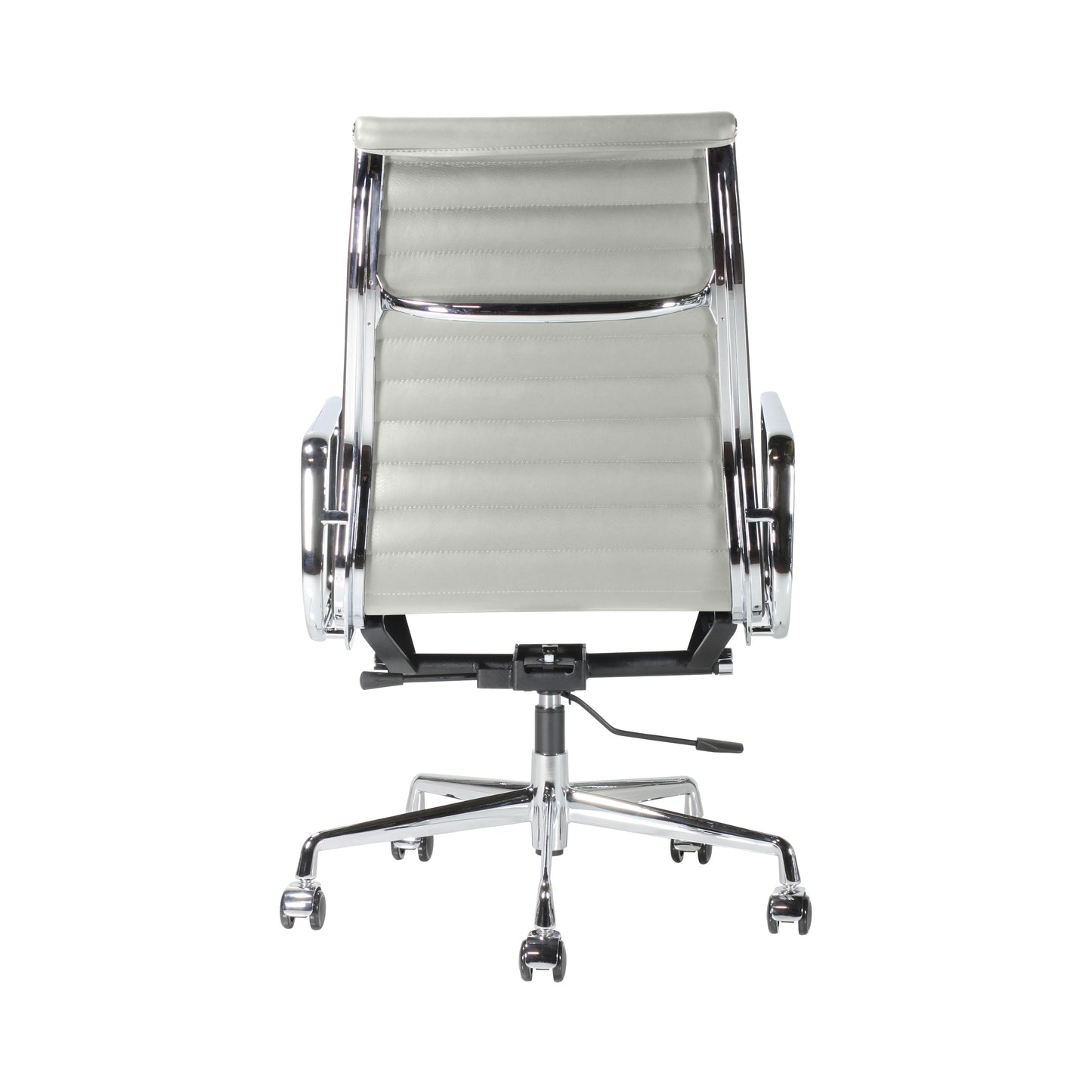 High-backrest chair aluminium style | Milk Leather | Back