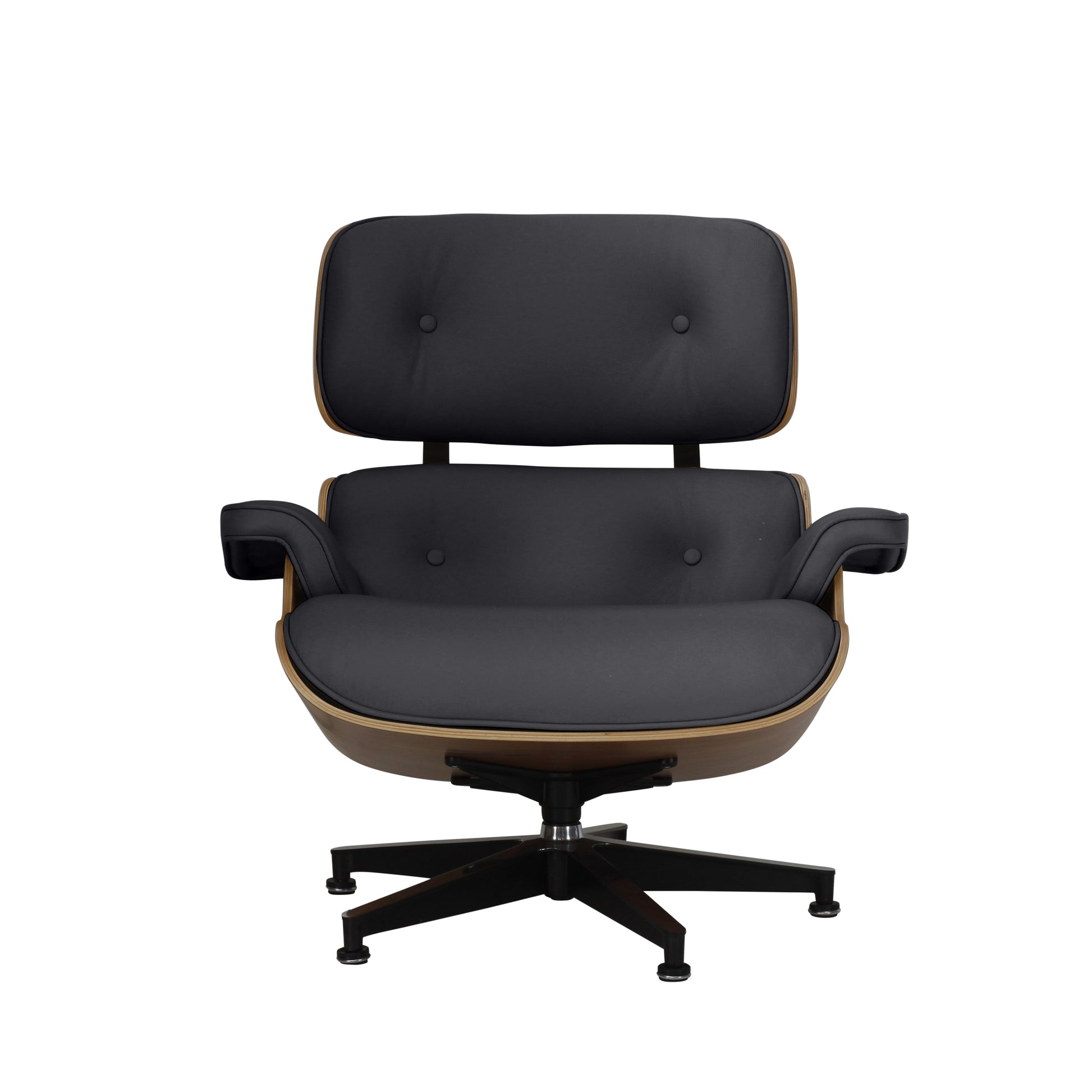 Lounge chair | Black Leather | Front