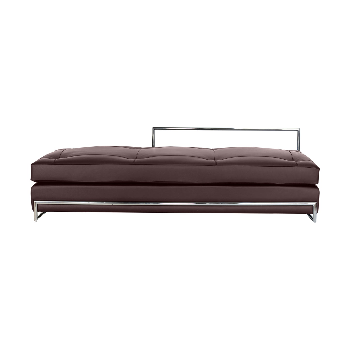 Daybed gray style | Chocolate Leather | Front