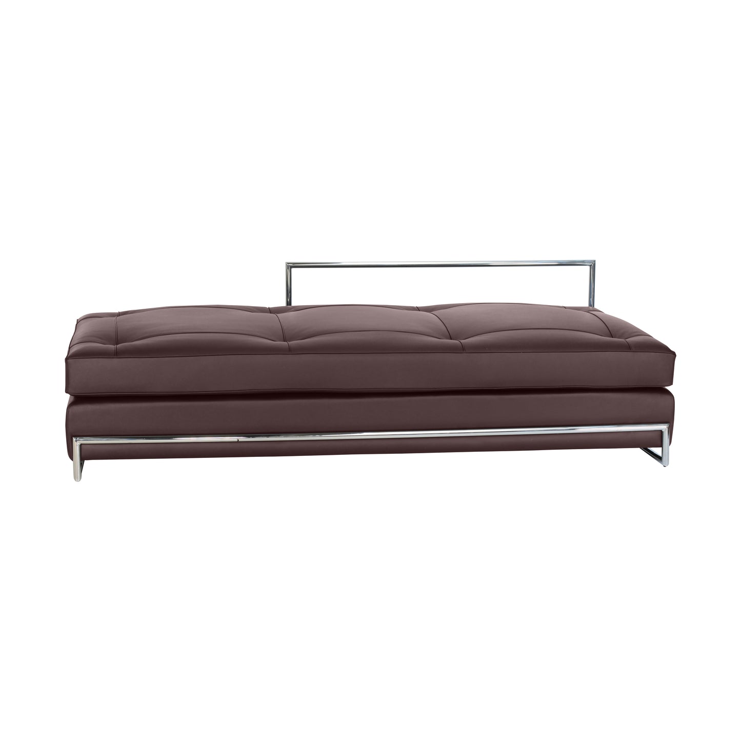 Daybed gray style | Chocolate Leather | Front