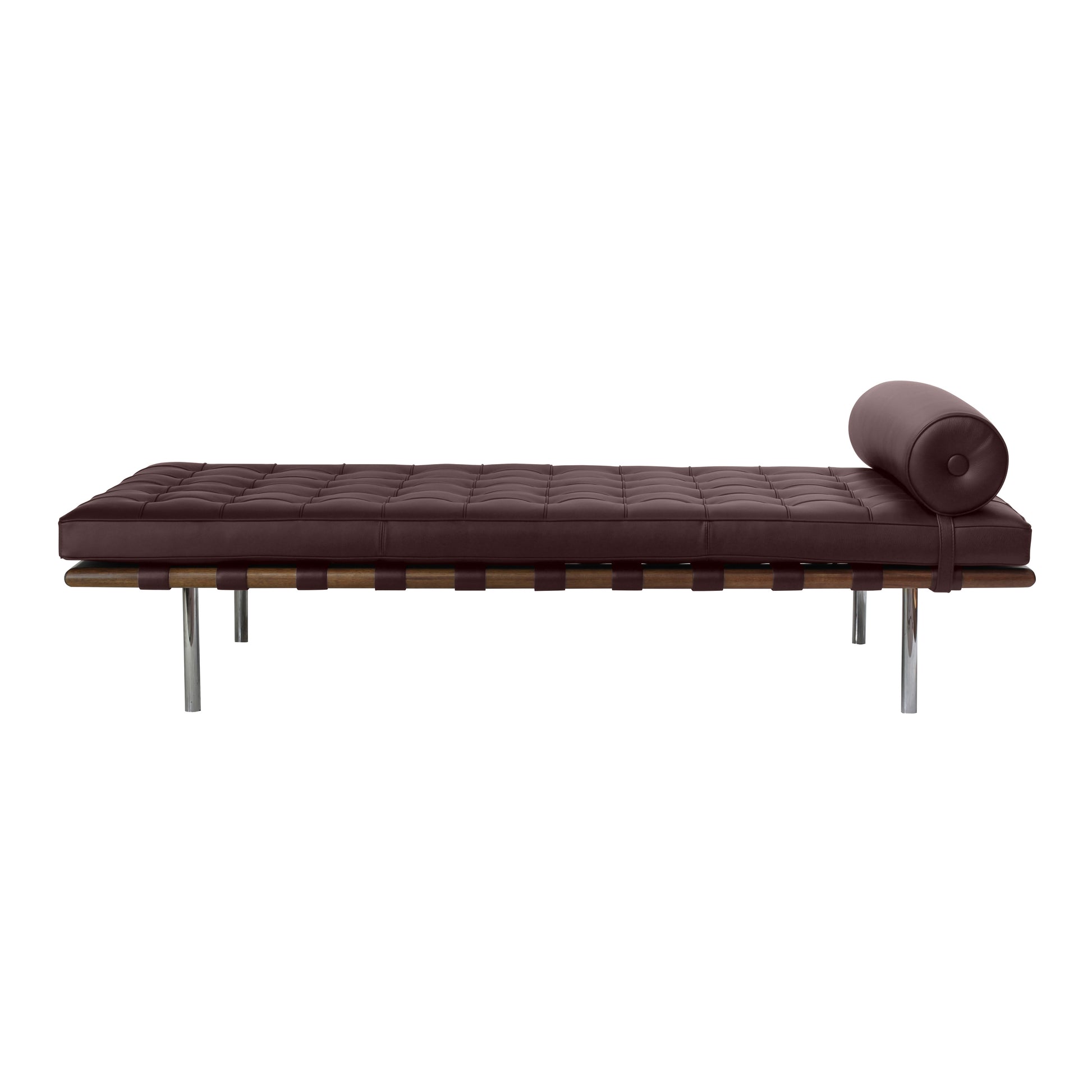 Daybed barcelona style | Chocolate Leather | Side