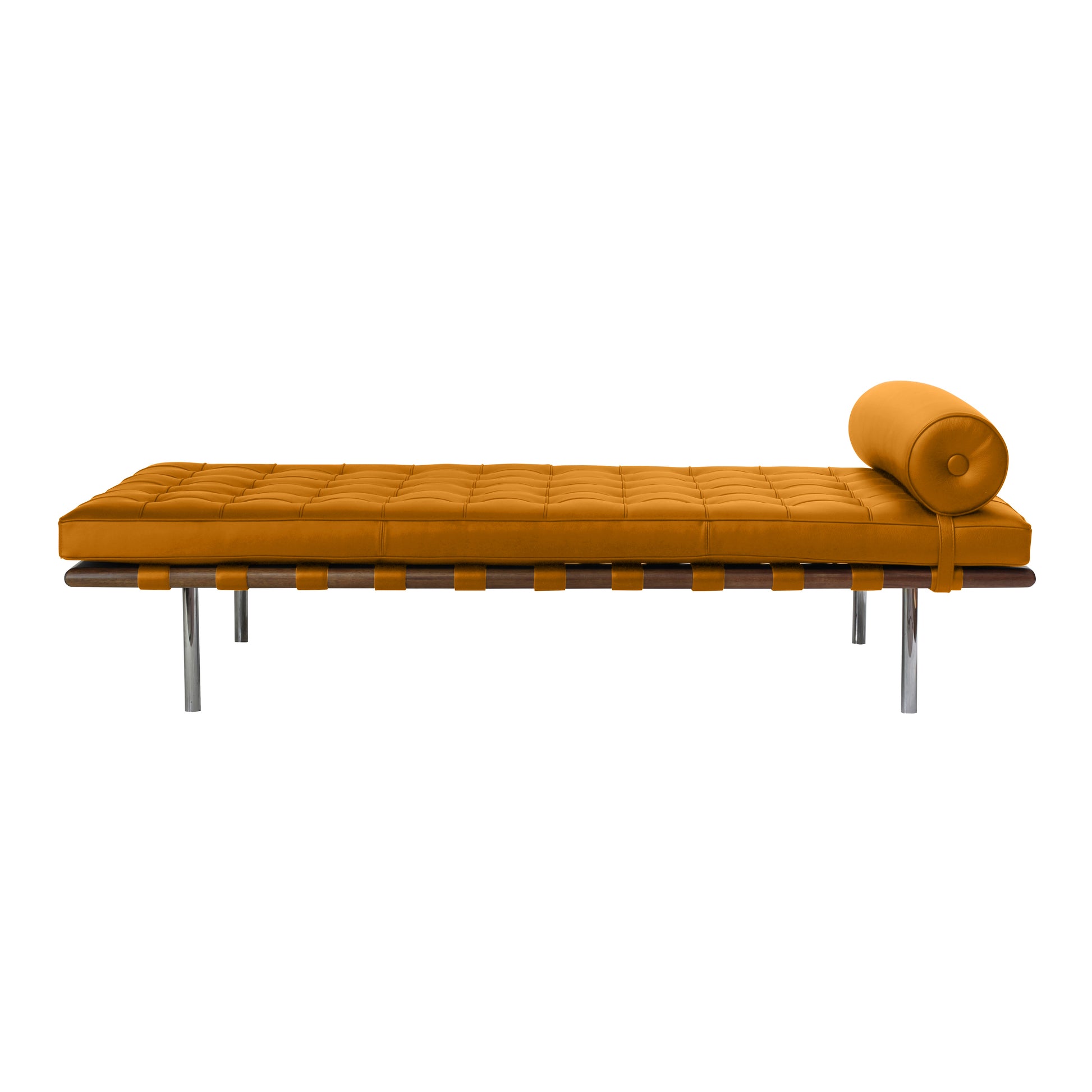 Daybed barcelona style | Cognac Leather | Side 