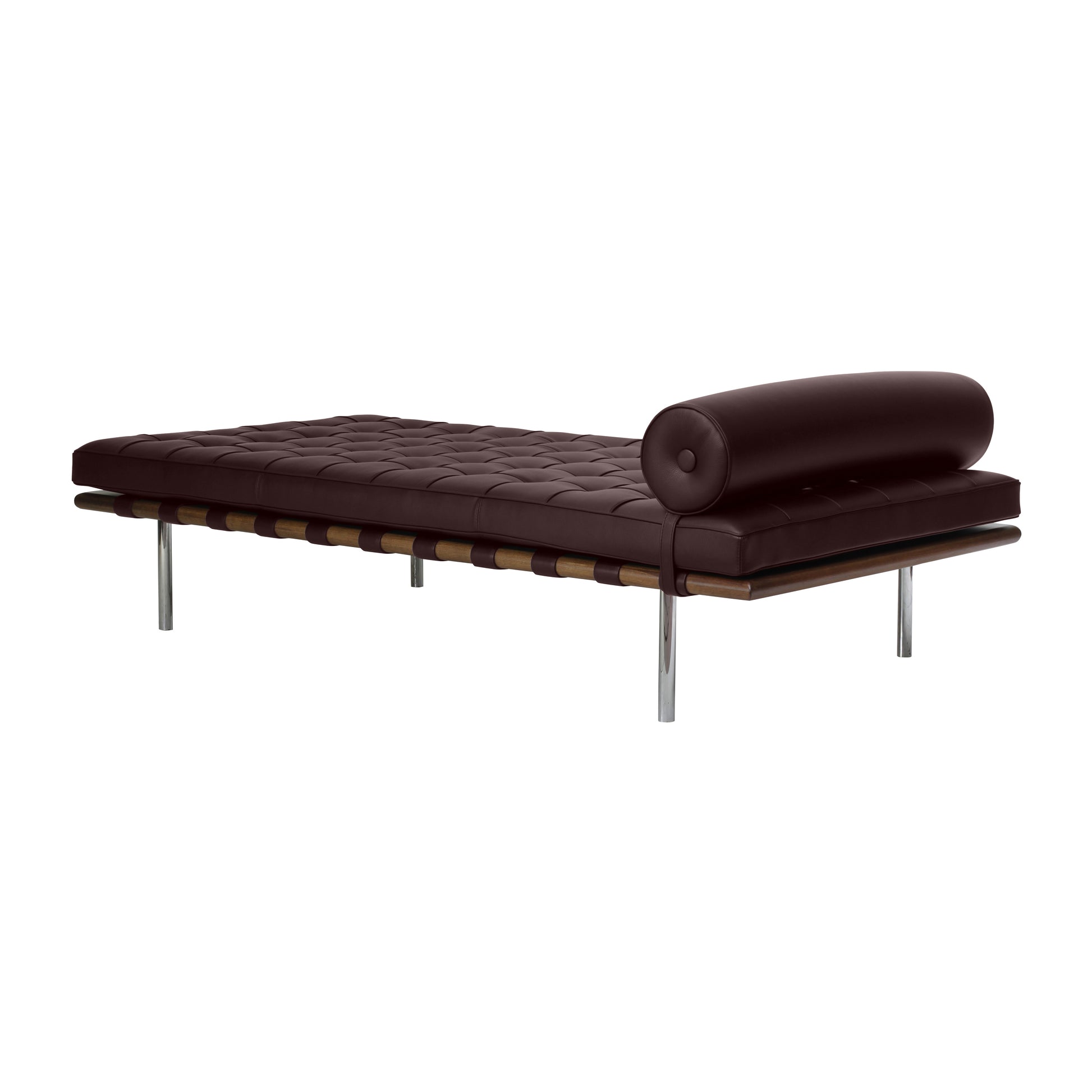 Daybed barcelona style | Chocolate Leather | Side