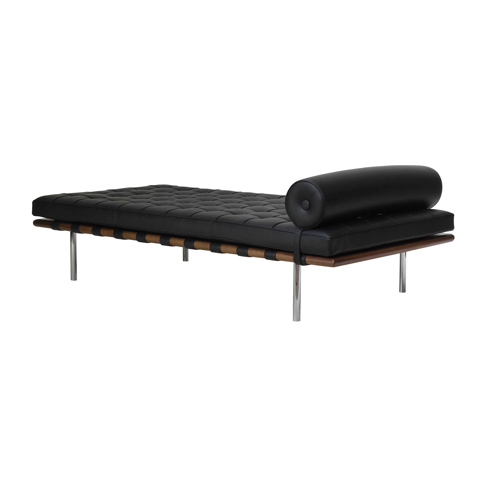 Daybed barcelona style | Black Leather | Side