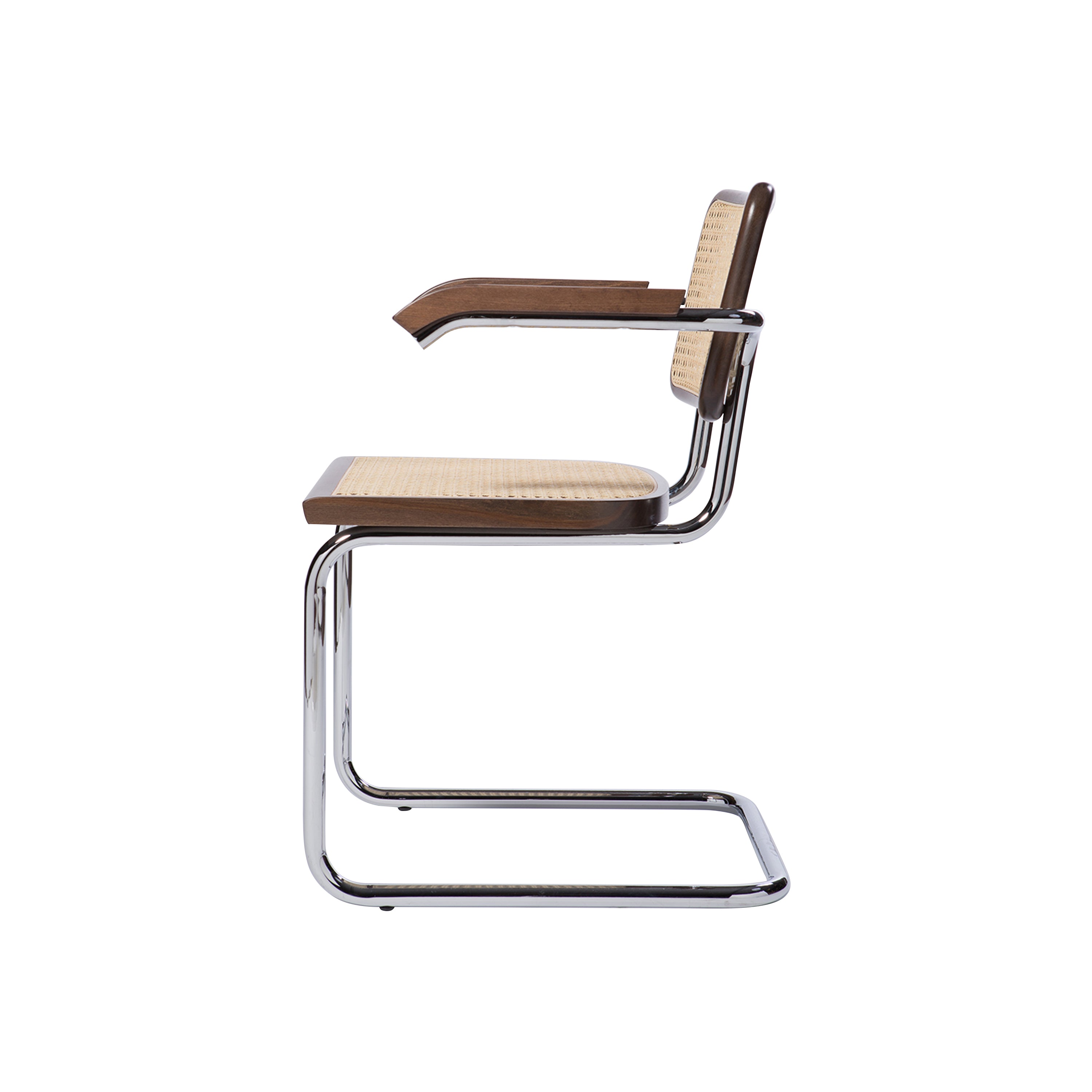 Iconic Cesca Style Armchair: rattan, steel and wood – Living Moderno